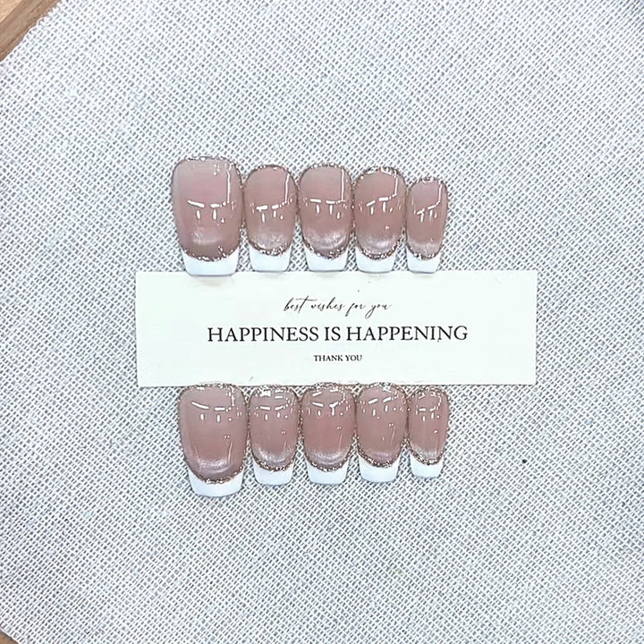 Glamourös Ombre-Effekt Press-On Nagelset Karnz