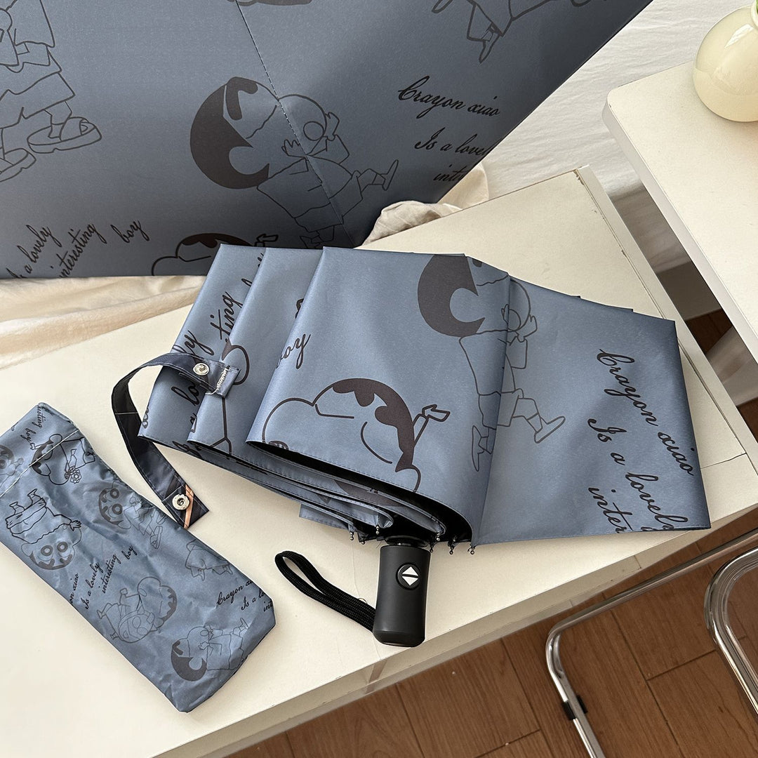 Damen Automatischer Regenschirm mit kreativem Comic-Design Karnz