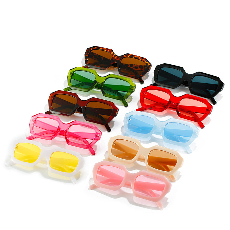Damen modische Sonnenbrille im einzigartigen achtkantigen Design Karnz
