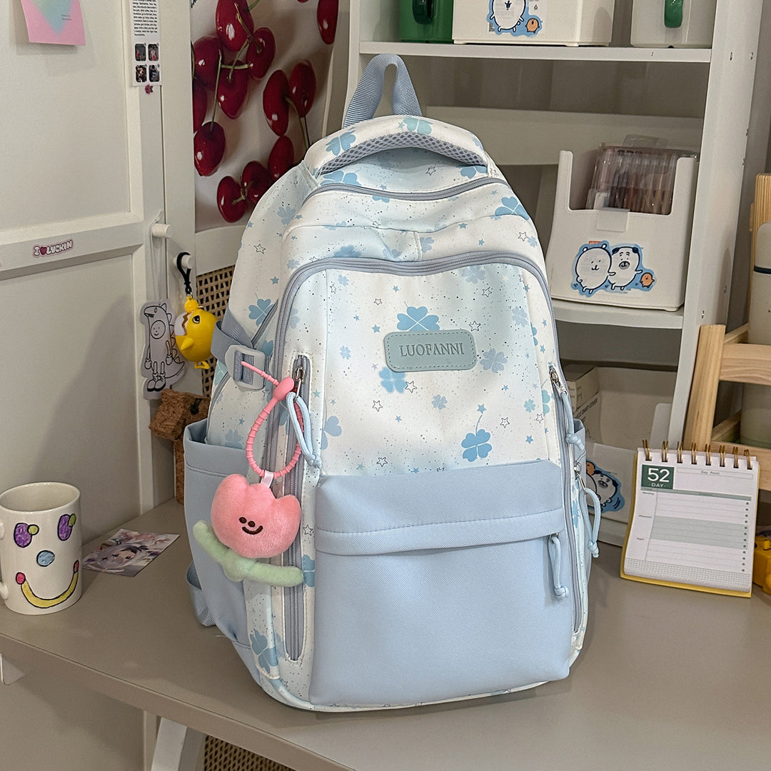 Stylische Blumenmuster Studententasche Karnz
