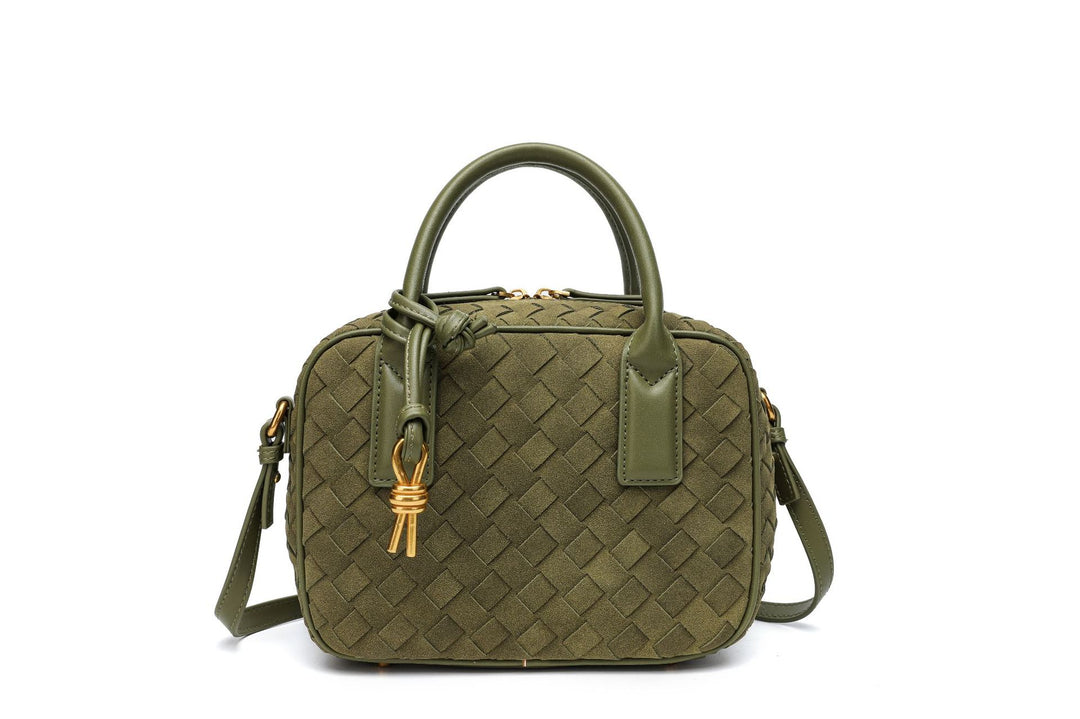 Texturierte Leder Boutique-Handtasche Karnz