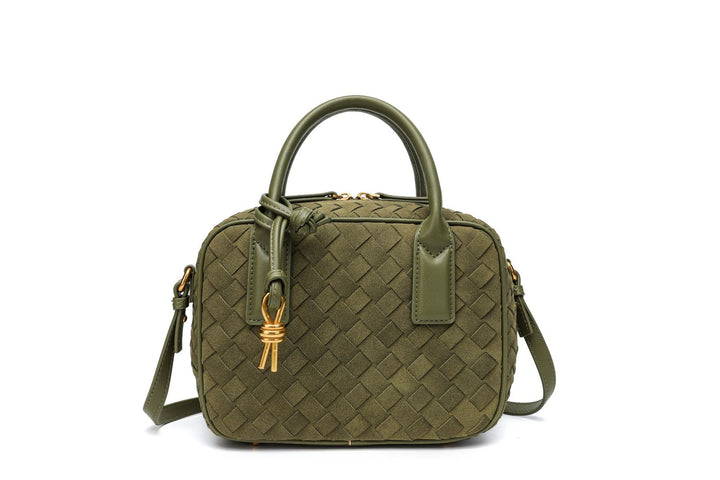 Texturierte Leder Boutique-Handtasche Karnz