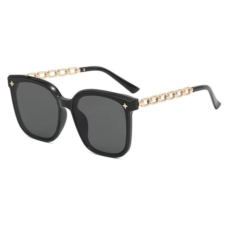 Damen Designer-Sonnenbrille mit eleganten Kettengliedern Karnz
