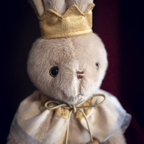 Plüsch Royal Bunny Sammlerstück Weichspielzeug mit Samtkrone und Umhang