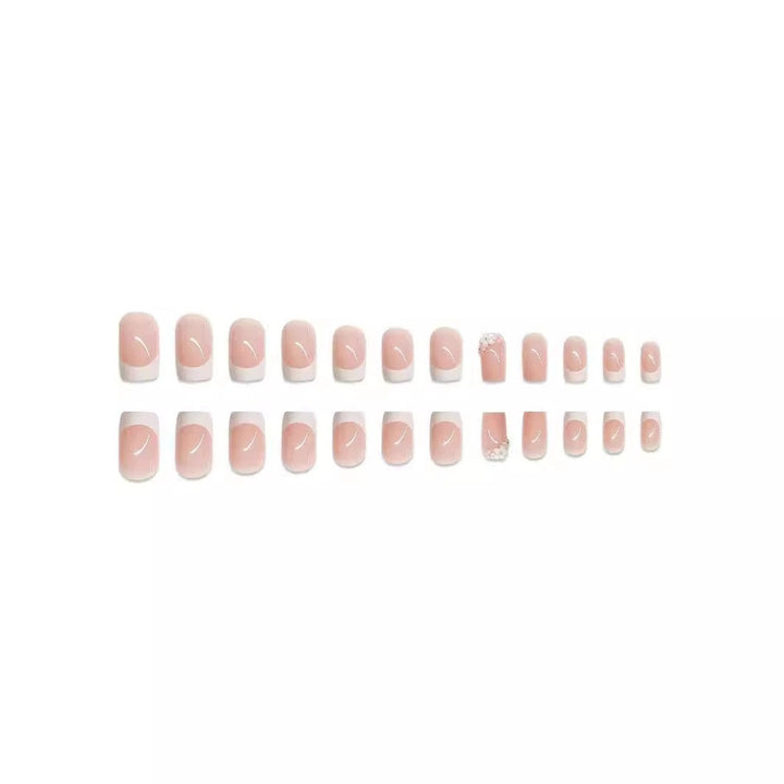 Elegantes French Tip Press-On Nagelkunstset Karnz