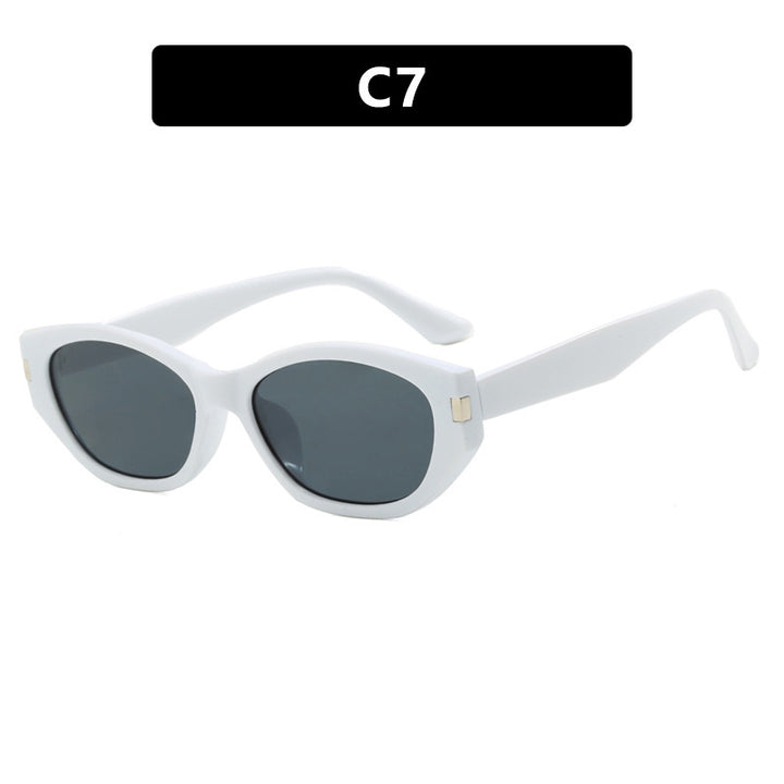 Damen modische Cat-Eye Sonnenbrille mit elegantem, transparentem Rahmen Karnz