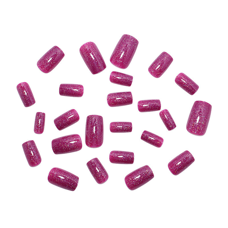 Glamouröse Glitzer Press-On Nagelset Karnz