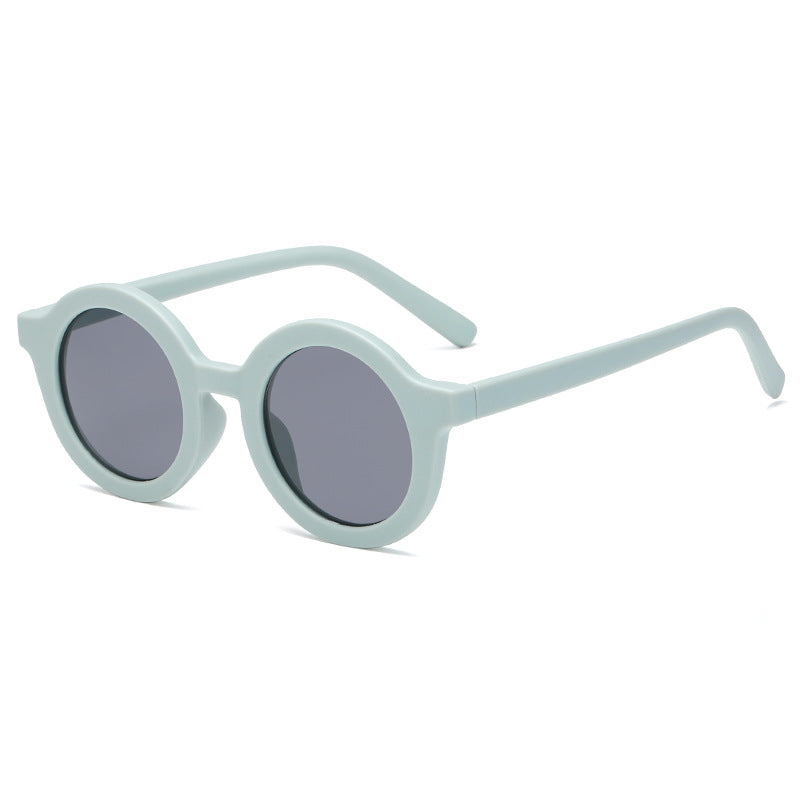 Damen stylische runde Sonnenbrille mit modernem Kunststoffrahmen Karnz