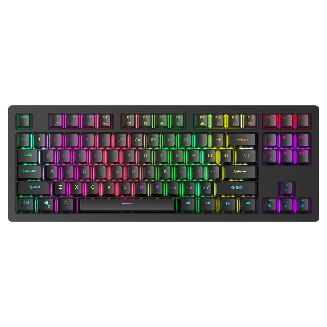 Rgb Gaming-Tastatur mit Mechanischen Tasten und Anpassbarer Hintergrundbeleuchtung Karnz
