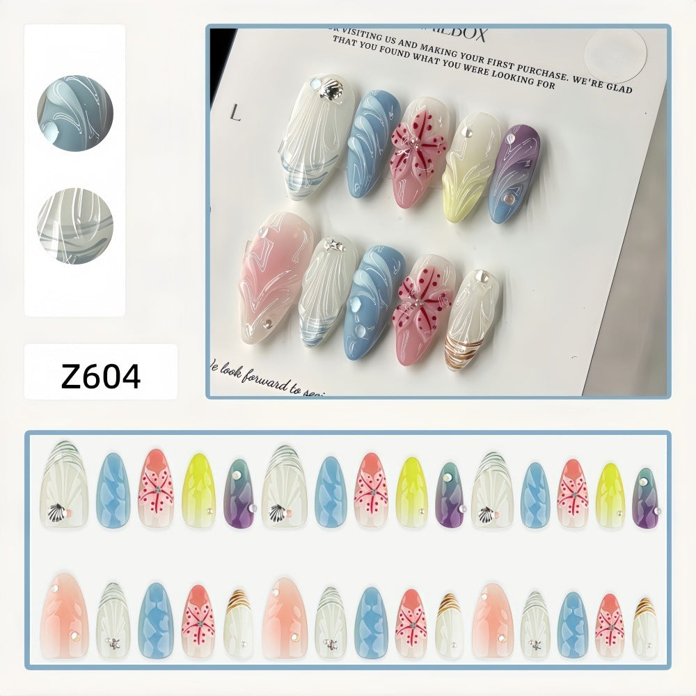 Kunstnagel-Set mit Floralen 3D-Design Karnz
