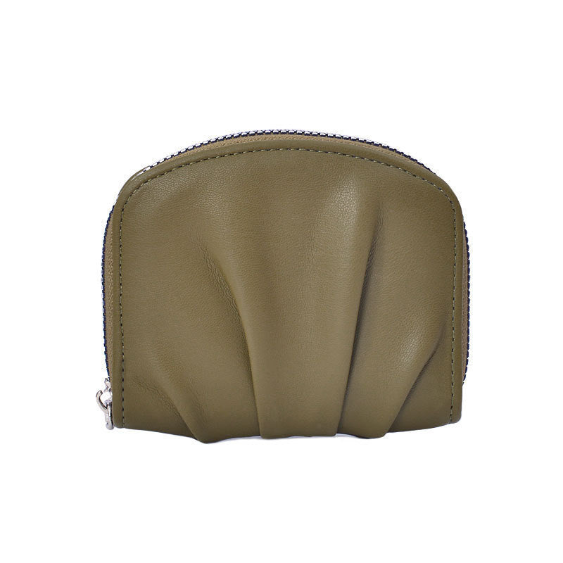 Elegante strukturierte Leder-Münztasche Karnz