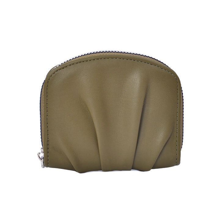 Elegante strukturierte Leder-Münztasche Karnz