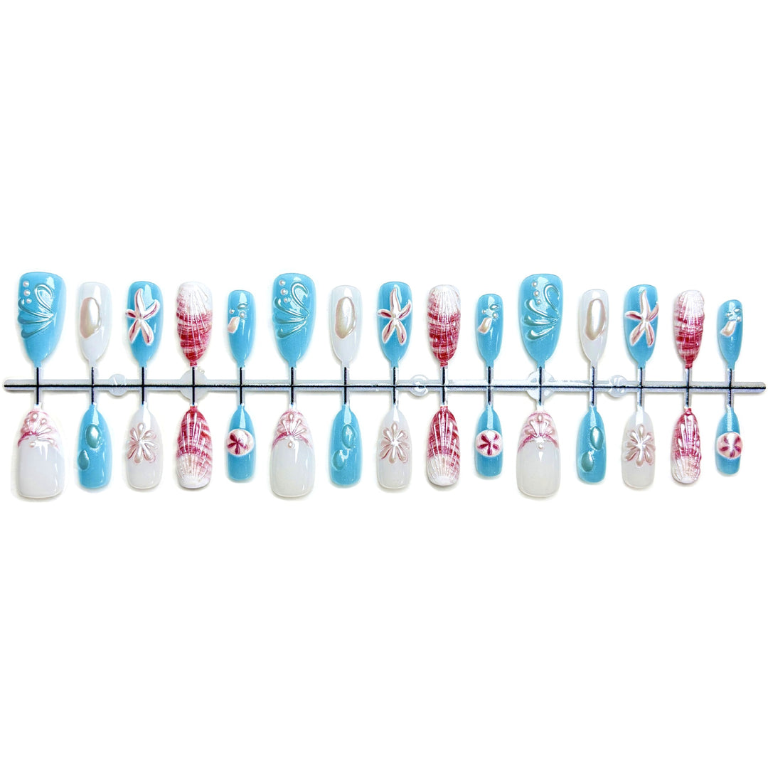 Küsten-Themen Press-On Nagelset