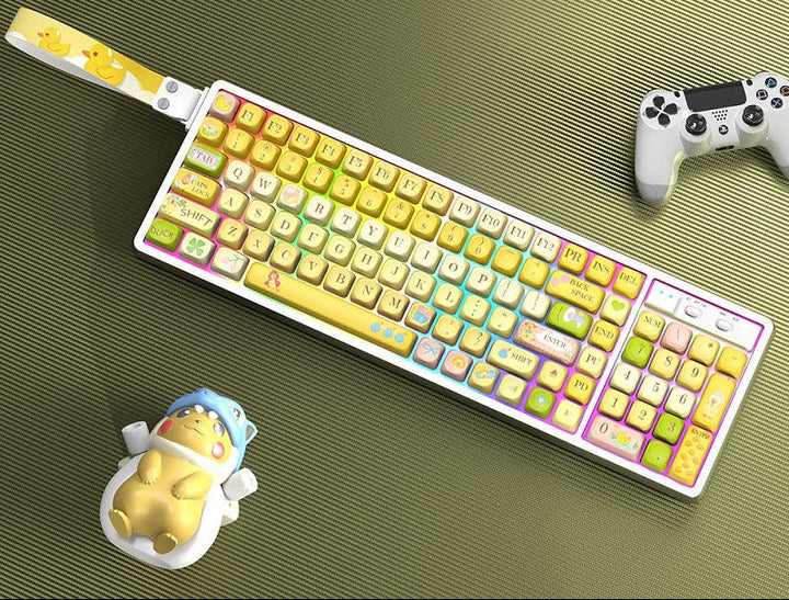 Anpassbare RGB Gaming-Tastatur mit künstlerischen Tastenabdeckungen Karnz