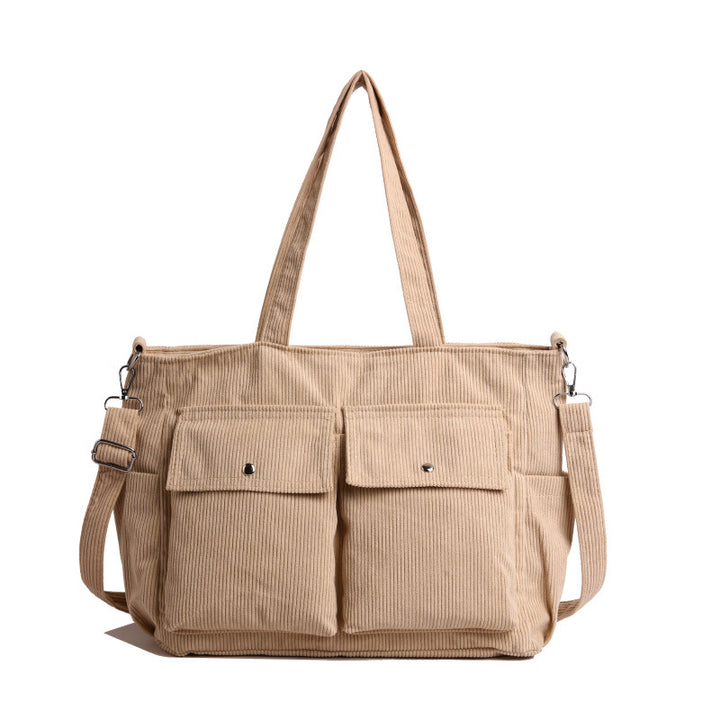 WoSpacious Corduroy Utility Tote Bag Karnz