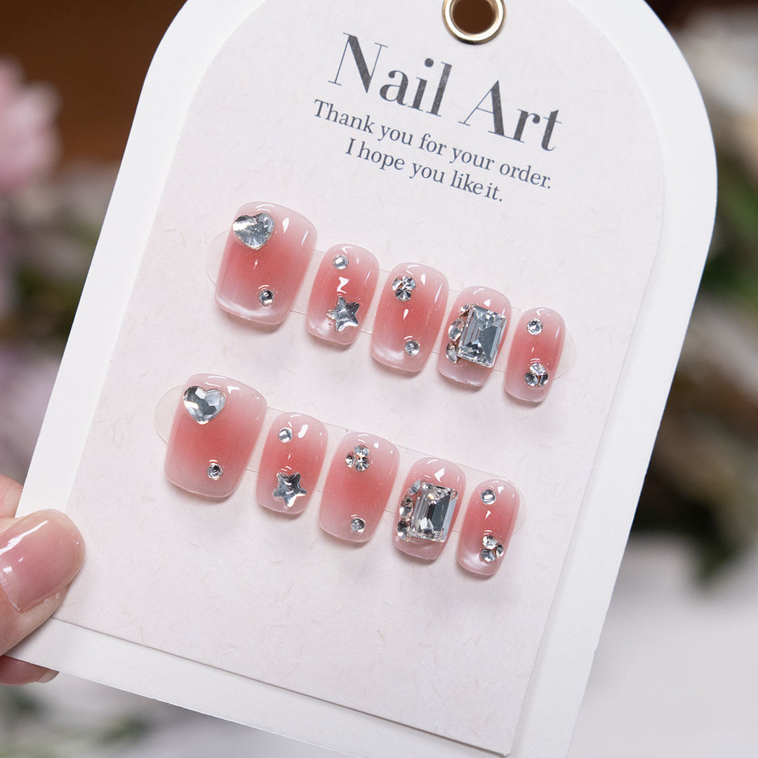 Edelstein-Beschmückte Nagelkunst