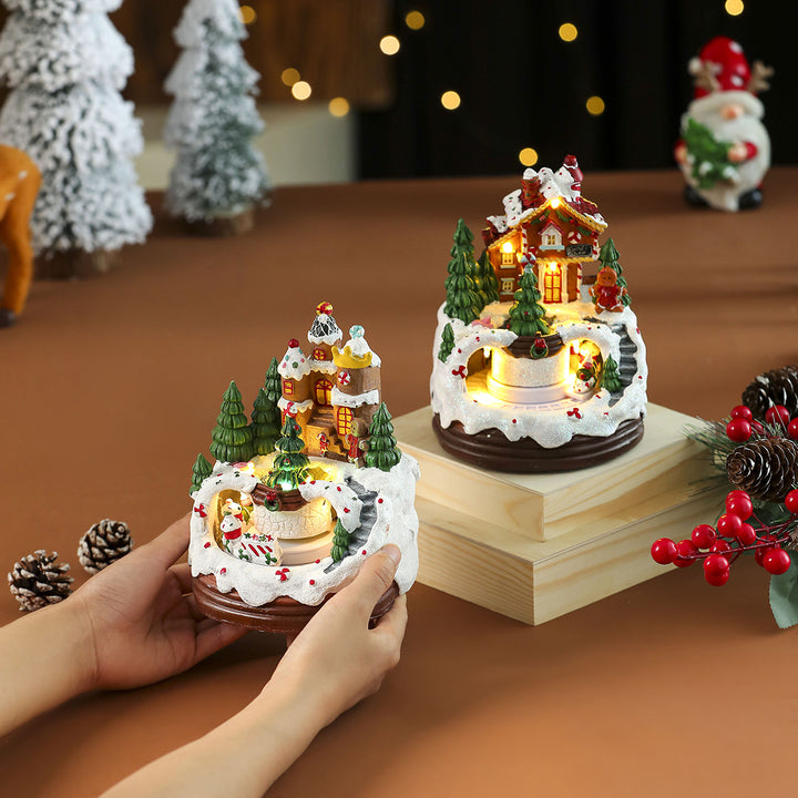 Dekorative LED Weihnachtsdorf Figurine Karnz