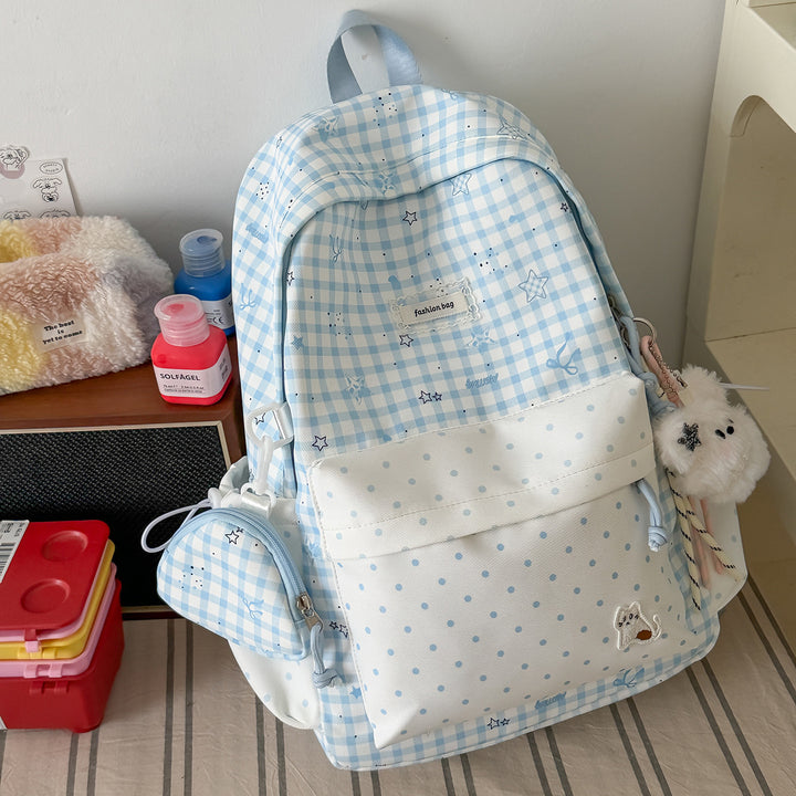 Stylischer Karostoff Casual Rucksack Karnz
