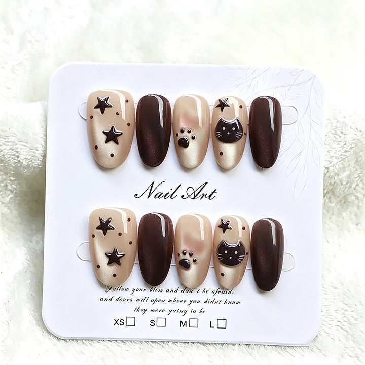 Thematische Künstlerische Press-On Nageldesign Karnz