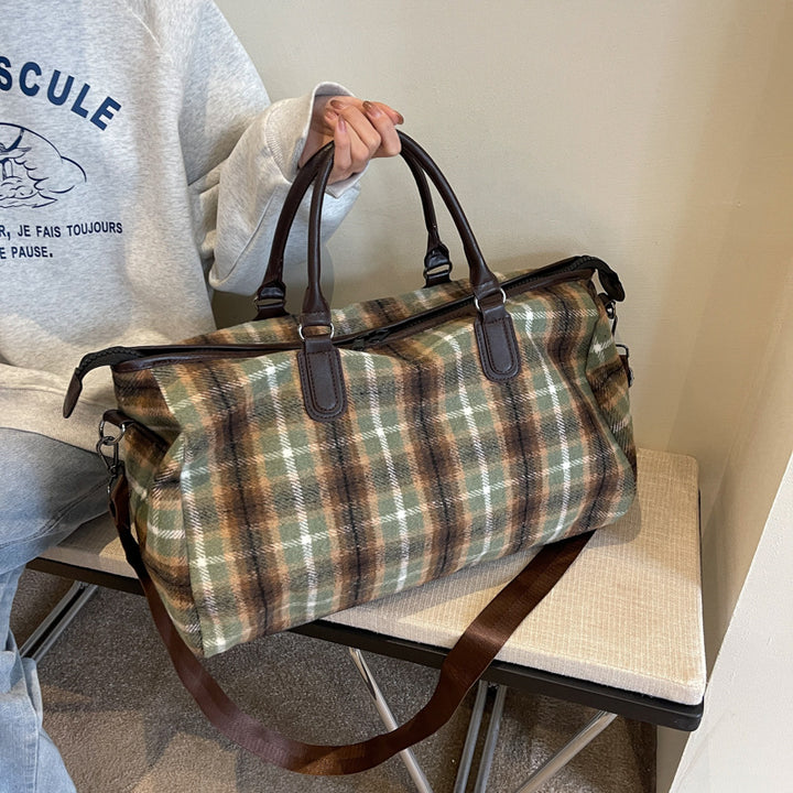 Stylische Karierte Reisetasche Karnz