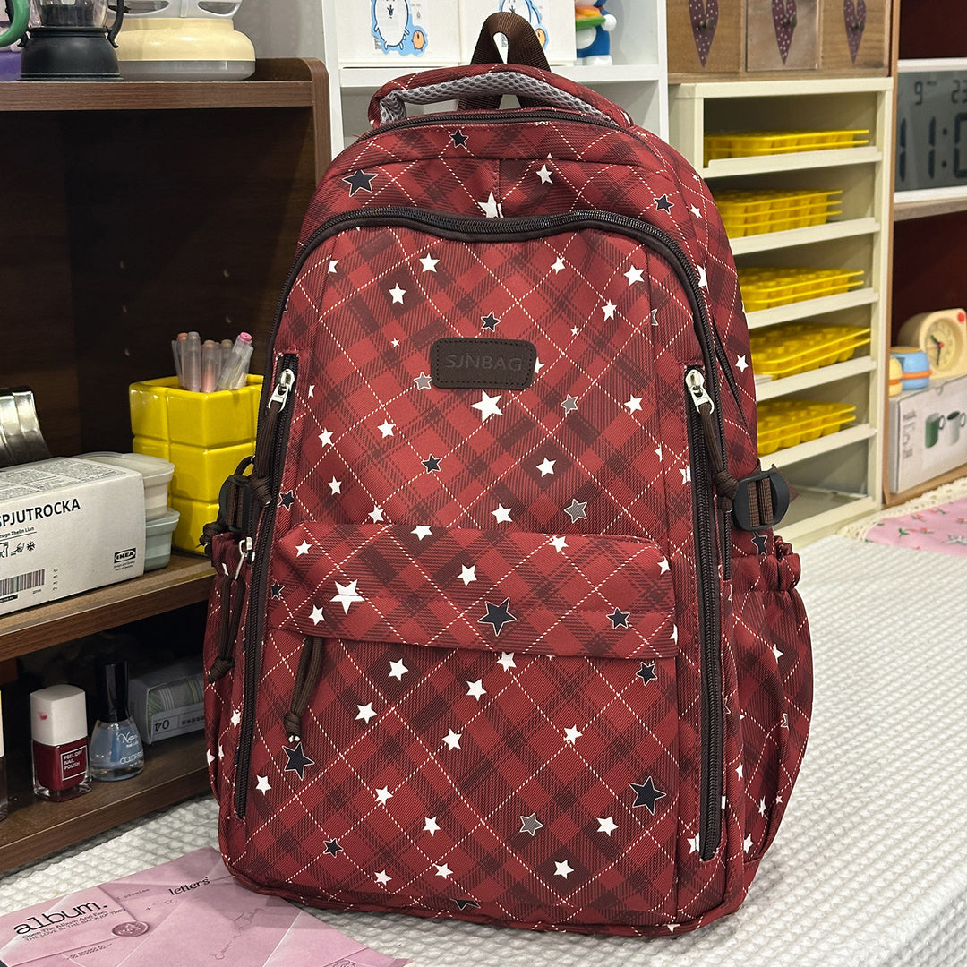 Kariertes Muster Rucksack Karnz