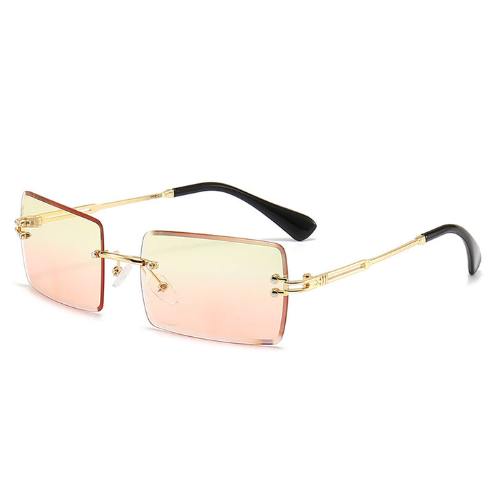 Damen modische rechteckige Sonnenbrille mit Gradient-Gläsern Karnz