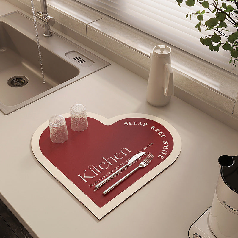 Herzförmige Küchentischsets