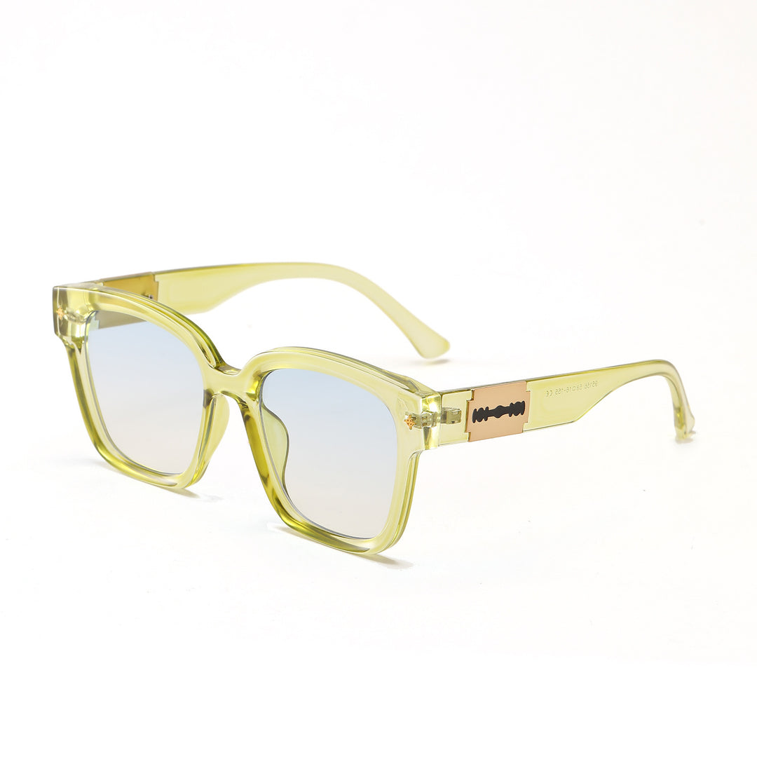 Damen modische quadratische Sonnenbrille mit transparentem Gestell Karnz