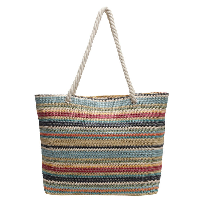 Geräumige gestreifte Strandtasche Karnz