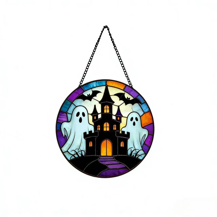 Dekorative Totenkopf Buntglas Wandkunst Karnz