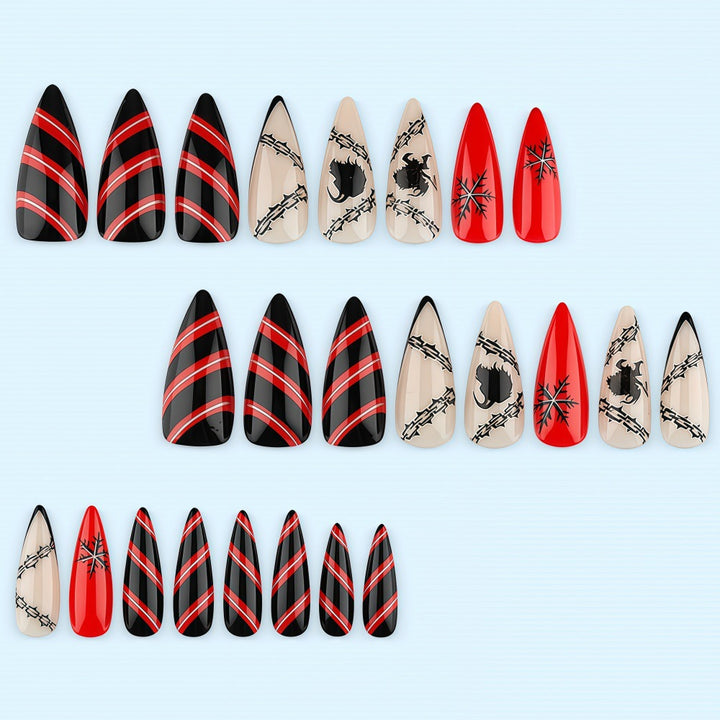 Kreatives Nageldesign-Set im Gothic-Stil Karnz