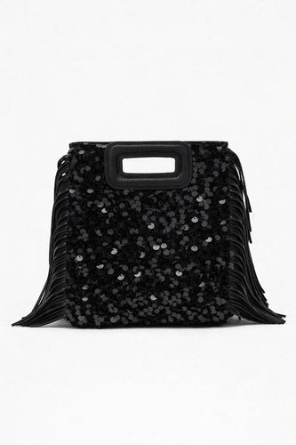 Fransierter Pailletten Clutch