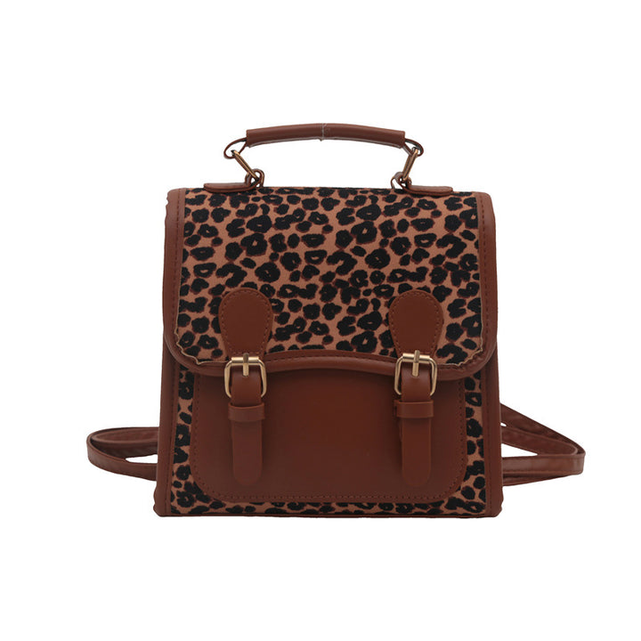 Chic Leopardenmuster Satchel Umhängetasche Karnz