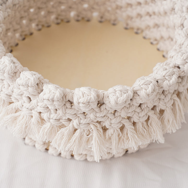 Dekorative Macramé Aufbewahrungskorb Karnz