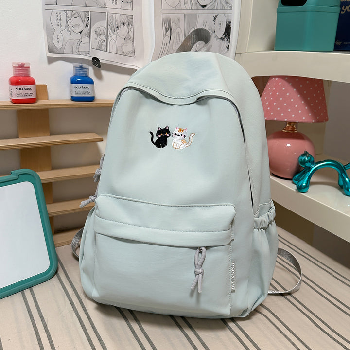 Bestickter katzen-themed Freizeit-Rucksack Karnz