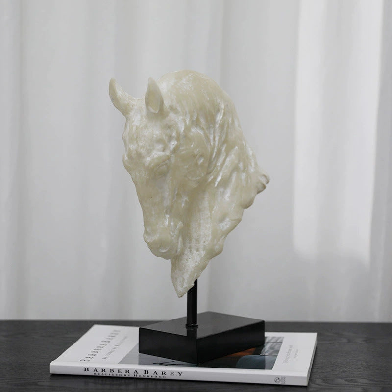 Elegante Pferdekopf Skulptur