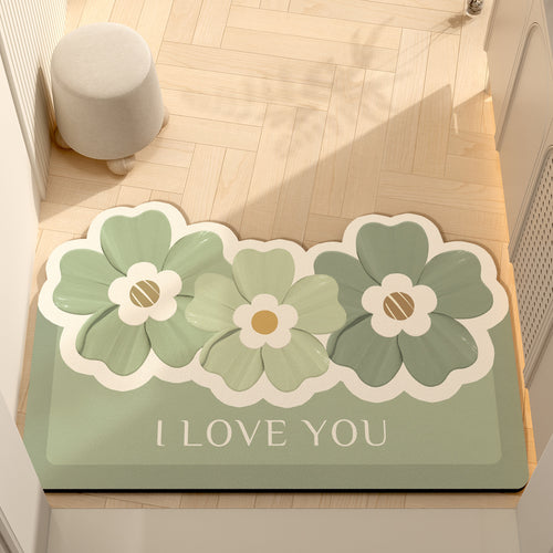 Verspielt Florales Motiv Memory Foam Badematte