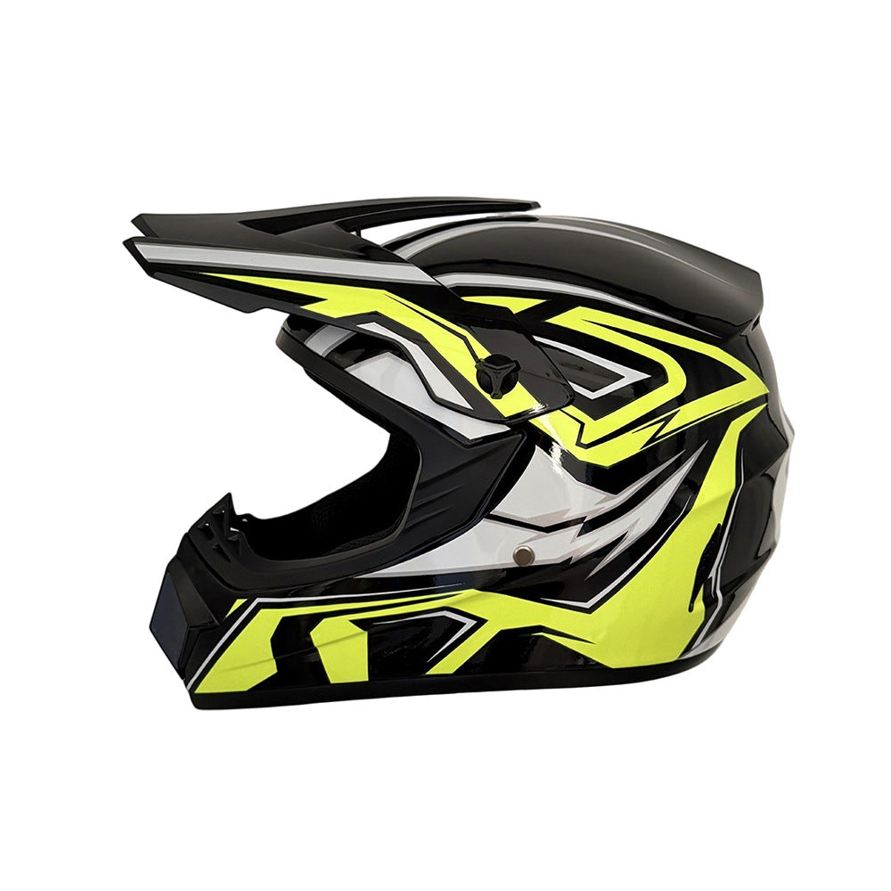 Vollgesicht-Motocross-Helm mit verlängertem Visier und verstärktem Kinnschutz Karnz