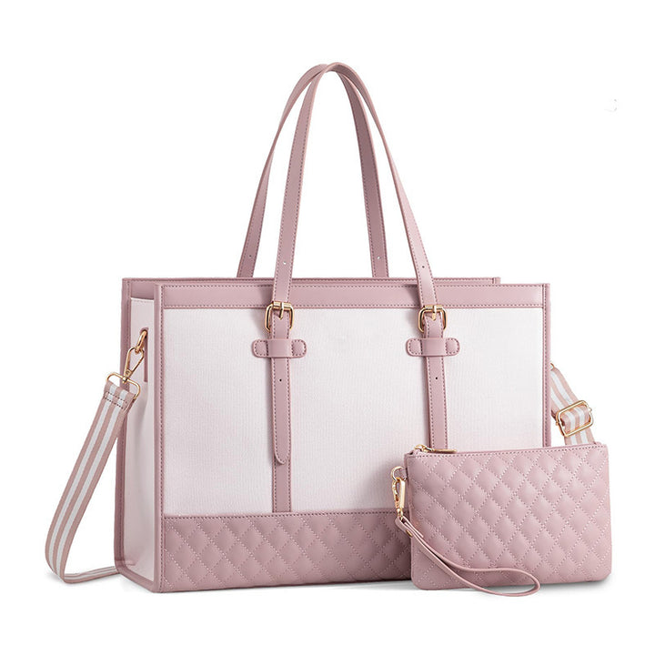 Stilvolle Quilted Tragetasche mit Abnehmbarem Kosmetikfach Karnz