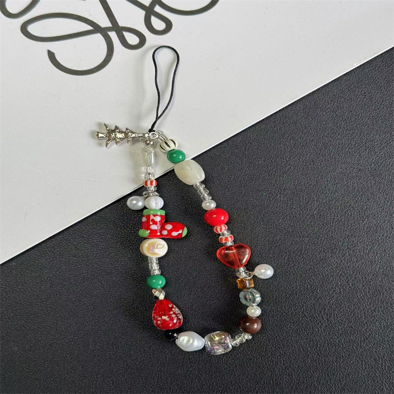 Festive Beaded Charm Handy Lanyard Karnz