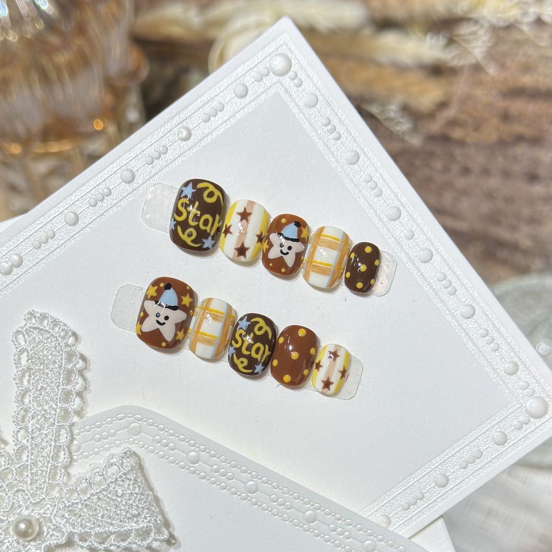 Verspieltes, von Cartoons inspiriertes Press-On Nail Set Karnz