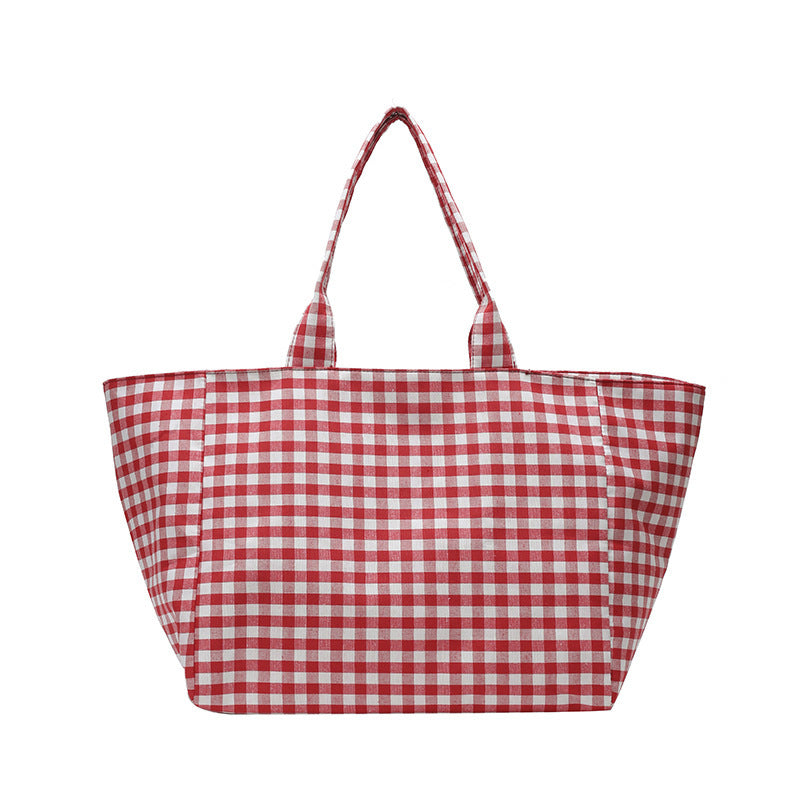 Stilvolle Karierte Utility Tote Bag Karnz