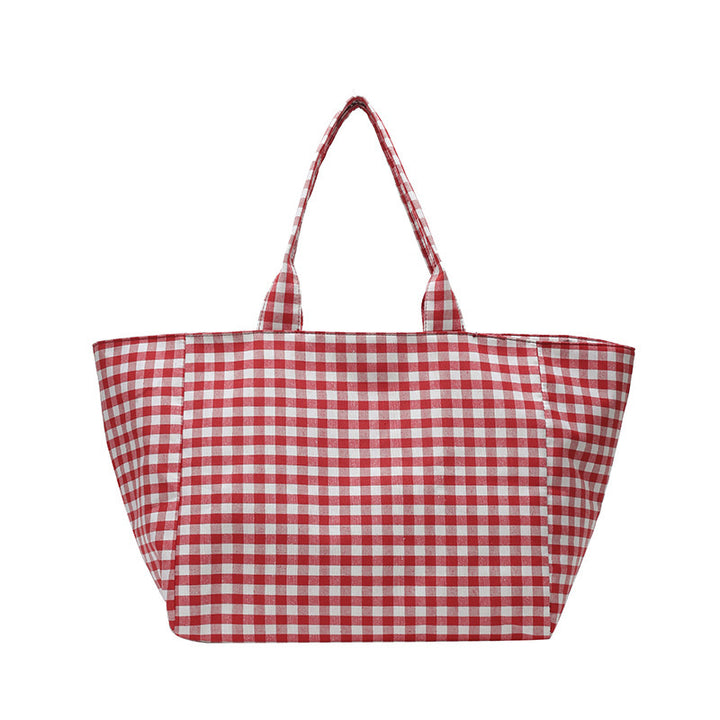 Stilvolle Karierte Utility Tote Bag Karnz