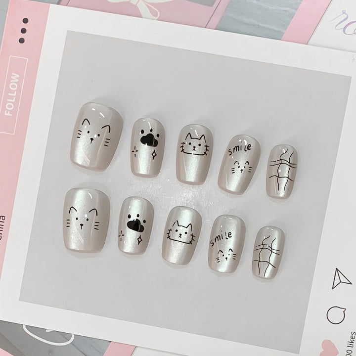 Kreatives Nail Art Set mit Katzenmotiven Karnz
