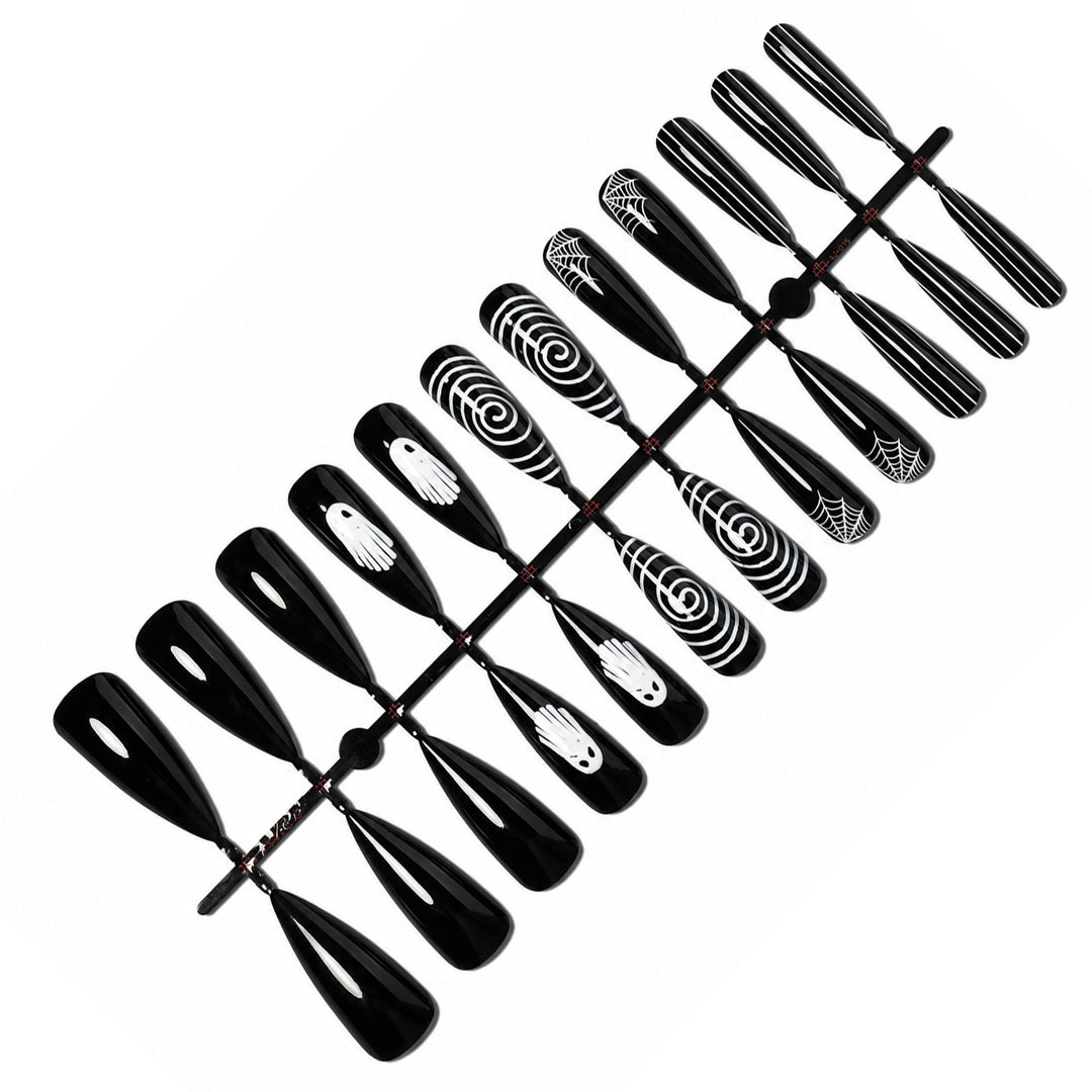 Gothic-Themen Stiletto Druck-auf Nägel Karnz