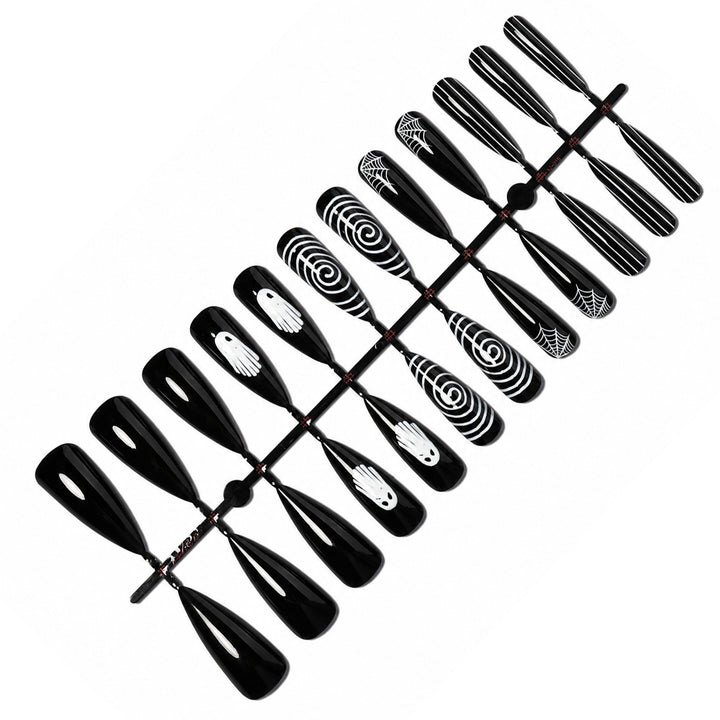 Gothic-Themen Stiletto Druck-auf Nägel Karnz