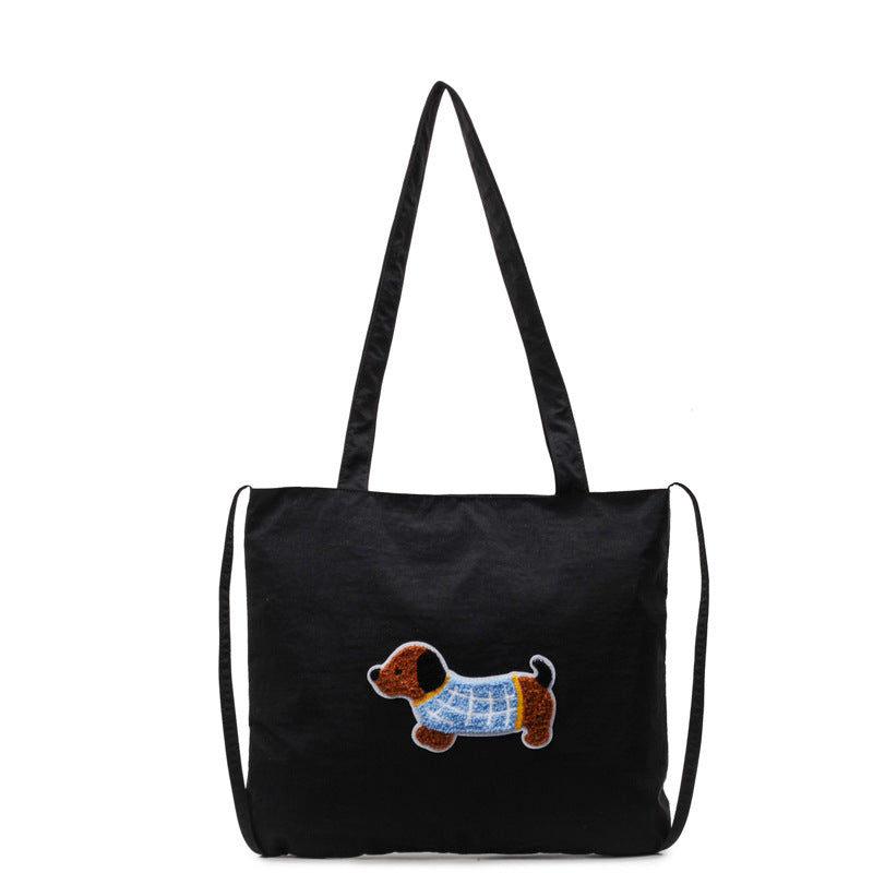 Niedliche Cartoon-Hund-Themen-Leinen-Tasche