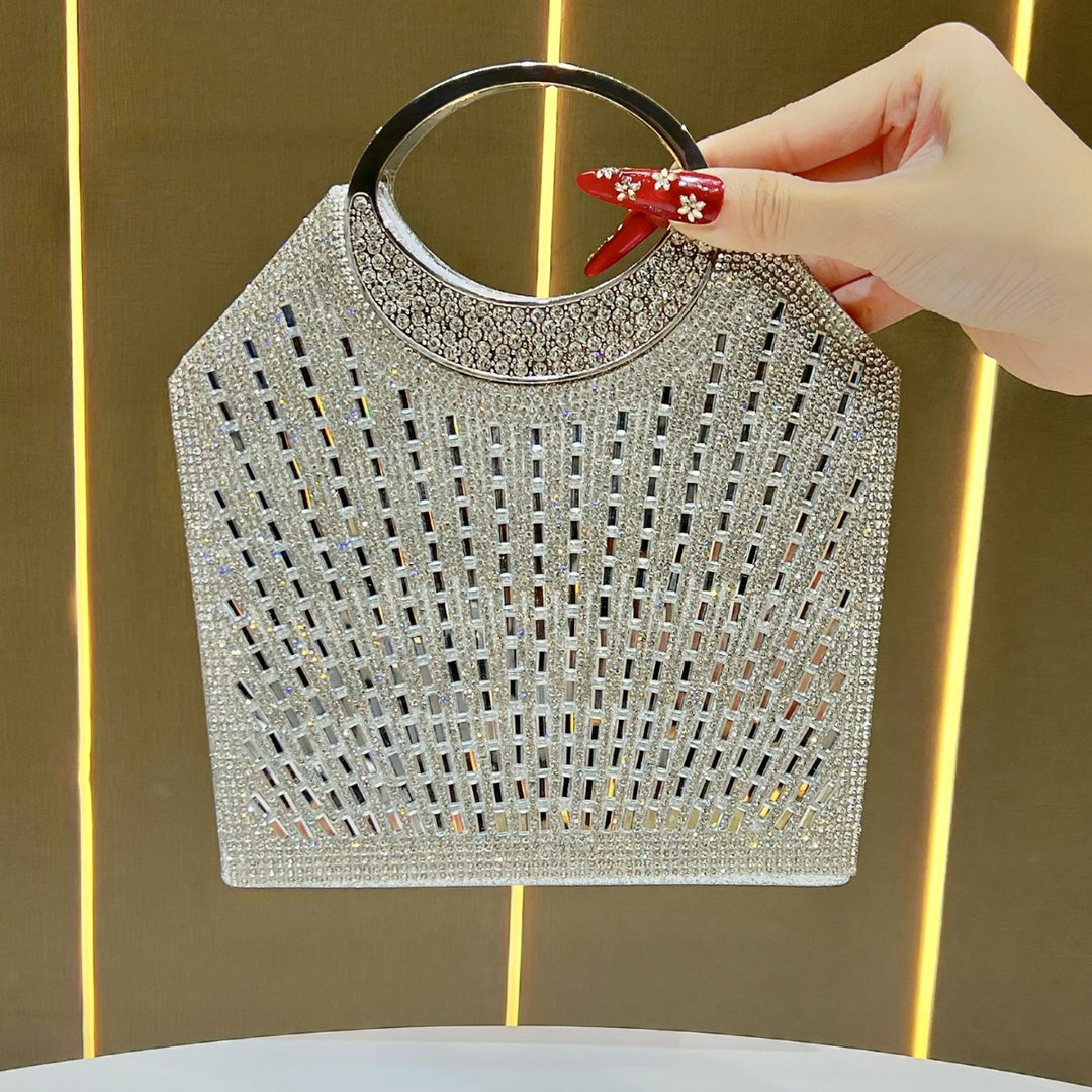 Statement Kristallbesetzte Abendhandtasche