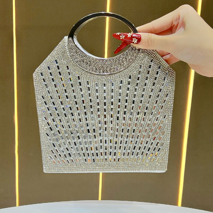 Statement Kristallbesetzte Abendhandtasche