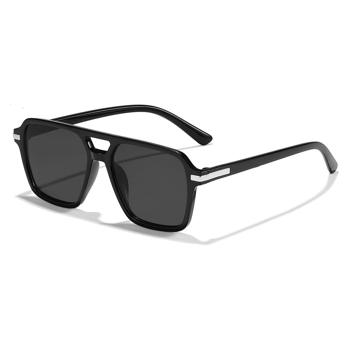 Damen quadratische Sonnenbrille mit elegantem transparentem Rahmen Karnz